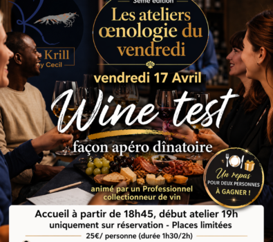 Friday Wine Tasting Workshops – Le Krill by Cécil